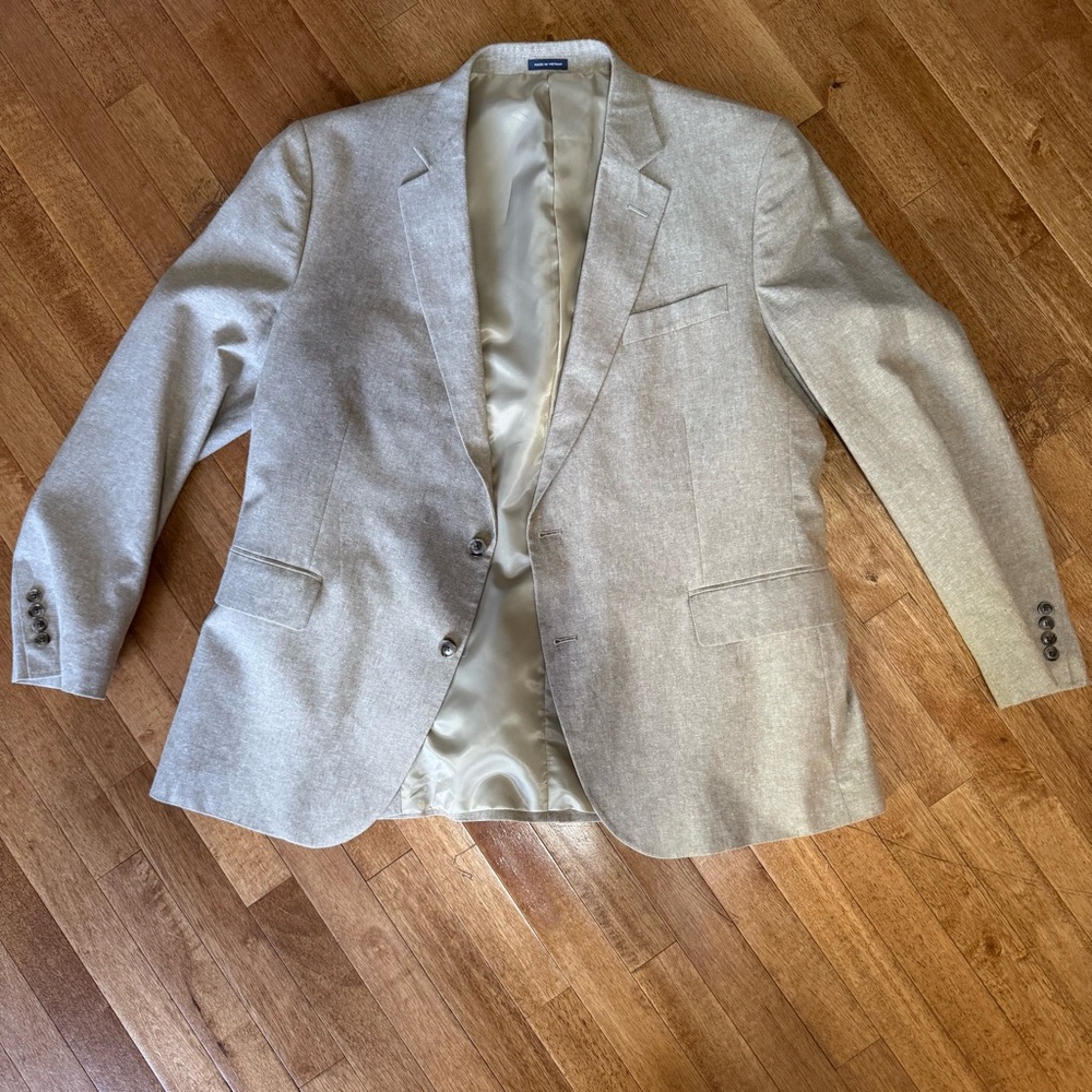 46R Men's Beige Stafford Blazer